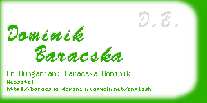 dominik baracska business card